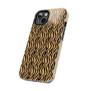 Wild Tiger Print Tough Phone Case - Stylish and Durable