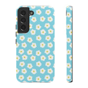 Floral Tough Samsung Galaxy Phone Case - Daisy Design for Summer Vibes