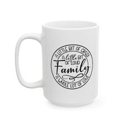Personalized Family Ceramic Mug - Customizable 11oz & 15oz Sizes