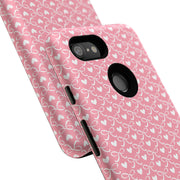 Pink Heart Pattern Tough Google Pixel Phone Case - Cute and Durable Protection