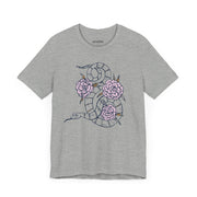 Floral Snake Unisex Jersey Tee - Stylish Graphic T-Shirt for Nature Lovers