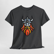 Viking Warrior Unisex Heavy Cotton Tee - Bold Graphic Tee for Norse Mythology Fans