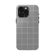 Chic Houndstooth Tough Phone Case - Stylish and Durable Protection
