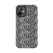 Zebra Print Tough Phone Case - Durable Protection for Style and Function