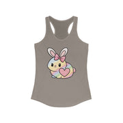 Cute Bunny Heart Women's Racerback Tank - Perfect for Spring and Easter Celebrations