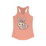 Cute Bunny Heart Women's Racerback Tank - Perfect for Spring and Easter Celebrations