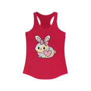 Cute Bunny Heart Women's Racerback Tank - Perfect for Spring and Easter Celebrations
