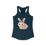 Cute Bunny Heart Women's Racerback Tank - Perfect for Spring and Easter Celebrations