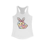 Cute Bunny Heart Women's Racerback Tank - Perfect for Spring and Easter Celebrations