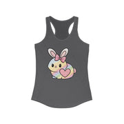 Cute Bunny Heart Women's Racerback Tank - Perfect for Spring and Easter Celebrations