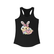 Cute Bunny Heart Women's Racerback Tank - Perfect for Spring and Easter Celebrations
