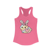 Cute Bunny Heart Women's Racerback Tank - Perfect for Spring and Easter Celebrations