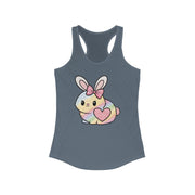 Cute Bunny Heart Women's Racerback Tank - Perfect for Spring and Easter Celebrations