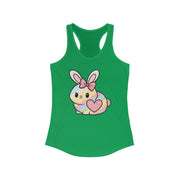 Cute Bunny Heart Women's Racerback Tank - Perfect for Spring and Easter Celebrations