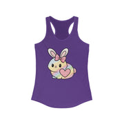 Cute Bunny Heart Women's Racerback Tank - Perfect for Spring and Easter Celebrations