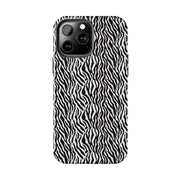 Zebra Print Tough Phone Case - Durable Protection for Style and Function