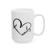 Modern Black Script Ceramic Mug - 11oz & 15oz Options for Coffee Lovers