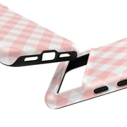 Chic Pink Gingham Google Pixel Phone Case for Tough Protection