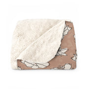Cozy Floral Sherpa Fleece Blanket for Home Relaxation