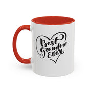 Best Grandma Ever Accent Coffee Mug - Perfect Gift for Mother's Day and Grandparent Celebrations