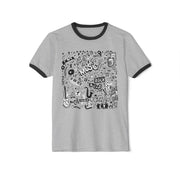 Music Vibes Unisex Cotton Ringer T-Shirt - Retro Graphic Tee for Music Lovers