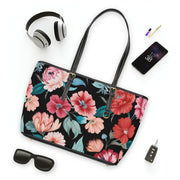 Floral PU Leather Shoulder Bag - Stylish and Functional Tote for Everyday Use