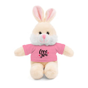 Cute Stuffed Animal with 'Love You' Tee - Perfect Gift for Kids and Beloved Ones