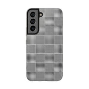 Chic Houndstooth Tough Phone Case - Stylish and Durable Protection