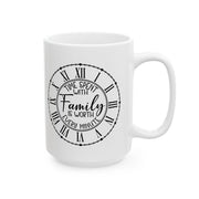 Elegant Clock Design Ceramic Mug - 11oz & 15oz