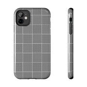 Chic Houndstooth Tough Phone Case - Stylish and Durable Protection