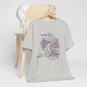 Floral Snake Unisex Jersey Tee - Stylish Graphic T-Shirt for Nature Lovers