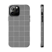 Chic Houndstooth Tough Phone Case - Stylish and Durable Protection