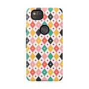 Colorful Diamond Pattern Google Pixel Phone Case - Tough Cases