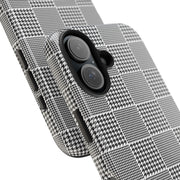 Chic Houndstooth Tough Phone Case - Stylish and Durable Protection
