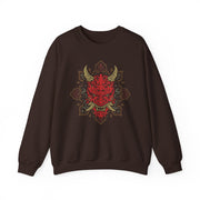 Heavy Blend™ Crewneck Sweatshirt with Bold Mask Design