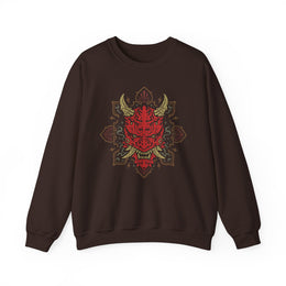 Heavy Blend™ Crewneck Sweatshirt with Bold Mask Design