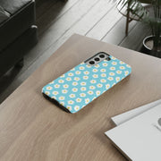 Floral Tough Samsung Galaxy Phone Case - Daisy Design for Summer Vibes