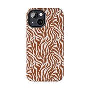 Stylish Zebra Print Tough Phone Case - Durable Protection & Trendy Design