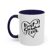 Best Grandma Ever Accent Coffee Mug - Perfect Gift for Mother's Day and Grandparent Celebrations