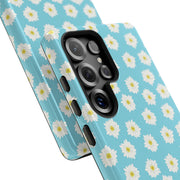 Floral Tough Samsung Galaxy Phone Case - Daisy Design for Summer Vibes