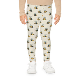 Buzzing Bee Kids Leggings - Cute Insect Print for Playful Comfort