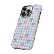 Cute Bow Pattern iPhone Case - Tough Cases for Girls & Women