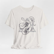 Unisex Jersey Short Sleeve Tee - Mystic Snake and Rose Design