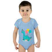 Cute Dinosaur Birthday Bodysuit for Infants - Fun Baby Clothes with Balloons