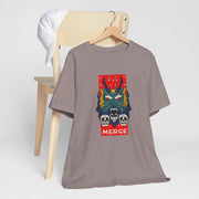 Merge Graphic Unisex Jersey Tee - Edgy Skull Design