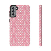 Cute Patterned Samsung Galaxy Phone Case - Tough Cases with Pink Hearts