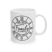 Elegant Clock Design Ceramic Mug - 11oz & 15oz