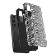 Zebra Print Tough Phone Case - Durable Protection for Style and Function