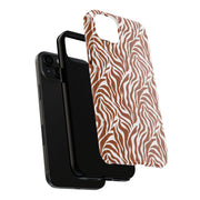 Stylish Zebra Print Tough Phone Case - Durable Protection & Trendy Design