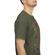 Trippy Nature Unisex Heavy Cotton Tee - Colorful Psychedelic Design